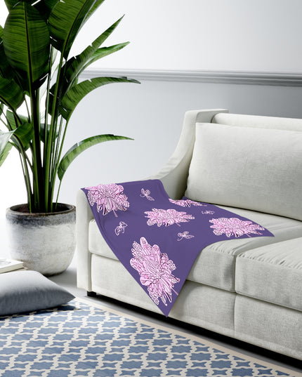 Magenta Floral Butterflies Baby Swaddle 30″×40″ Blanket