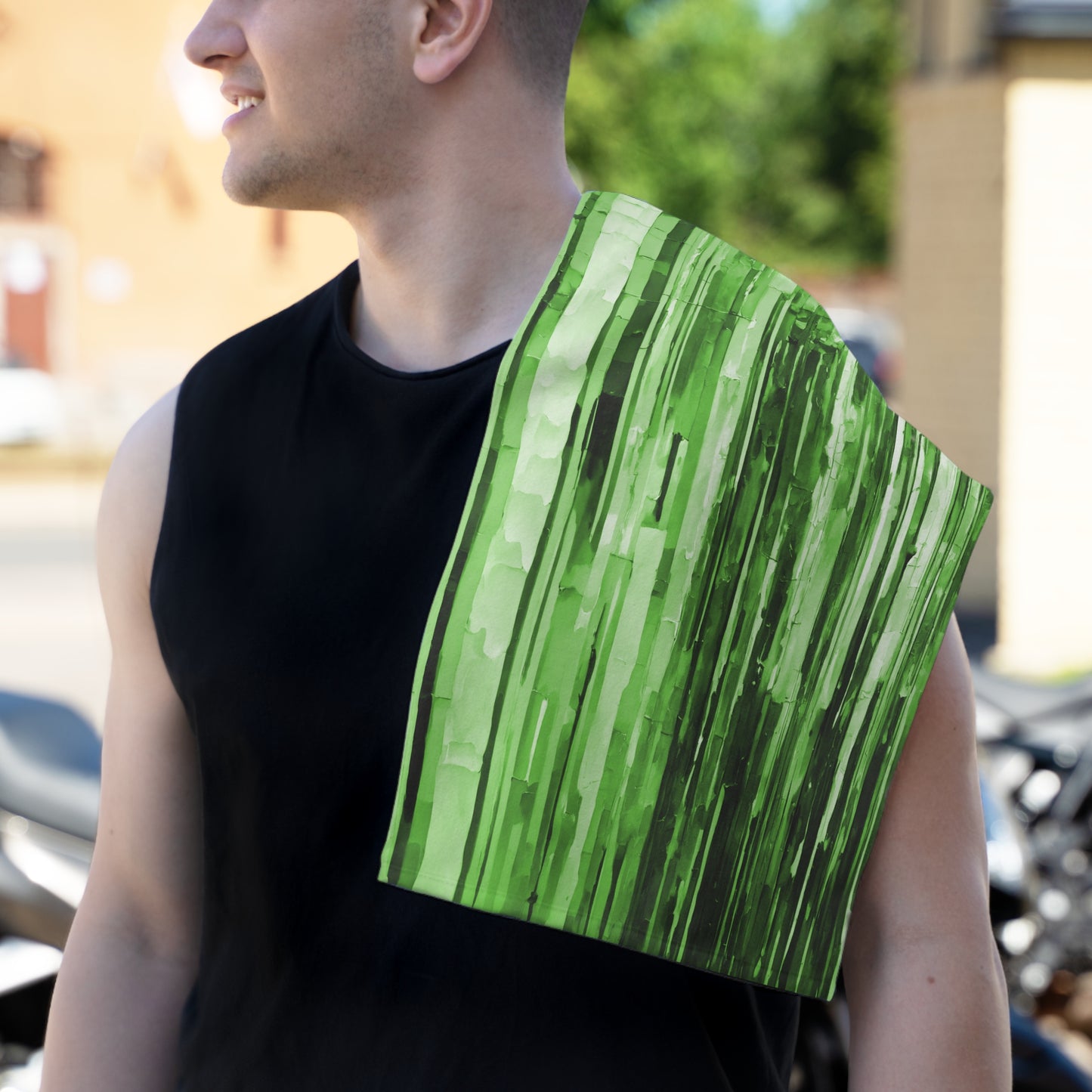 Striped Mint Pastel Rally Towel, 11" x 18"