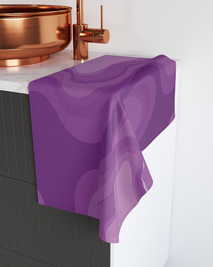 Wavey Purple Wavey Hand Towel, 16" x 28"