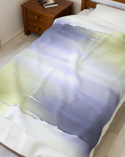 Lavender Sea Golden Fog Velveteen Plush Blanket, 50" x 60"