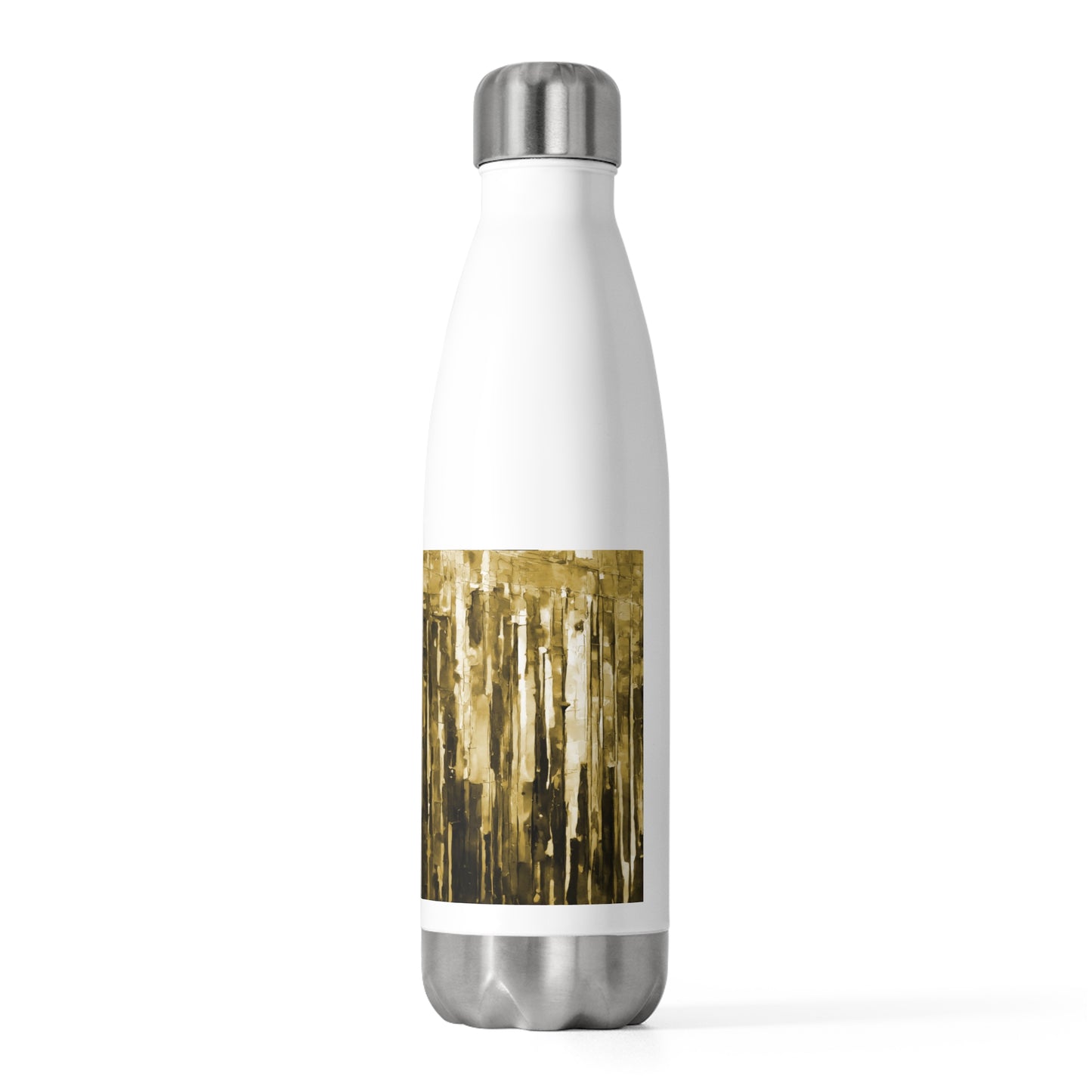 Striped Light Brown 20oz Insulated Water Bottle