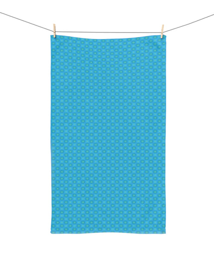 Blue Green Star-crossed Bodies Hand Towel, 16" x 28"