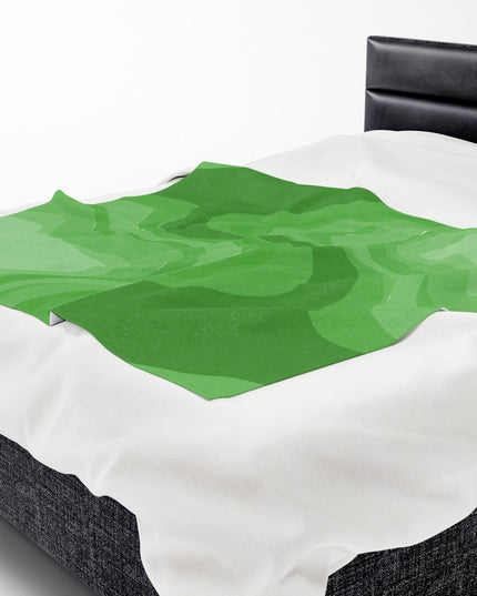 Greenie Meanie Wavey Velveteen Plush Blanket, 50" x 60"