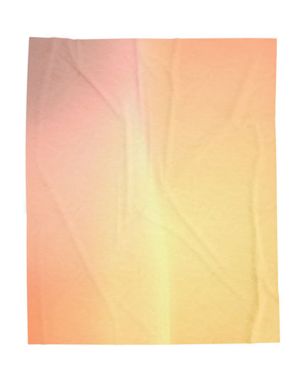 Hot Peach Fade Velveteen Plush Blanket, 50" x 60"