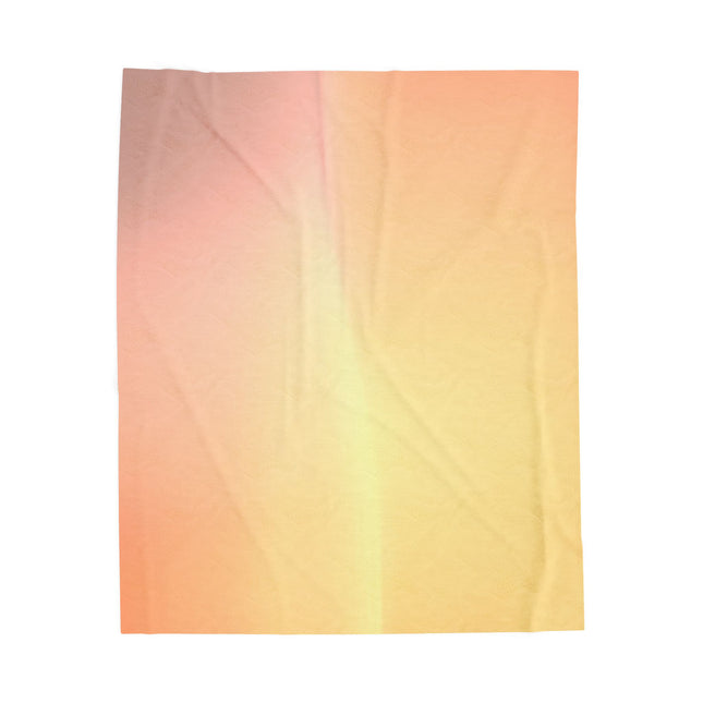 Hot Peach Fade Velveteen Plush Blanket, 50" x 60"
