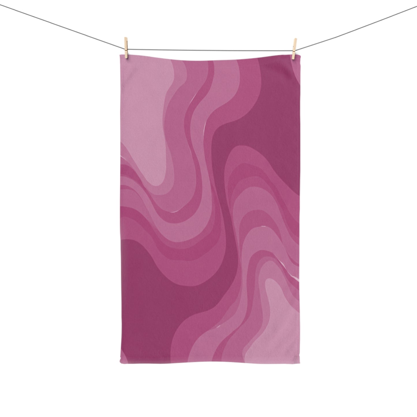 Pinky Mauve Wavey Hand Towel, 16" x 28"