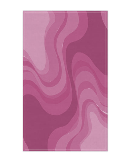 Pinky Mauve Wavey Tea Towels (cotton, poly), 18" x "30