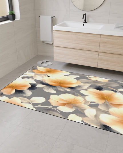 Soft Blossom Floral Bunch Heavy Duty Floor Mat, 48" x 72"