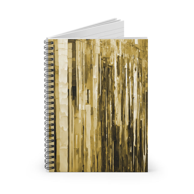 Striped Light Brown Spiral Notebook - Ruled Line, 6" x 8", 118 pages