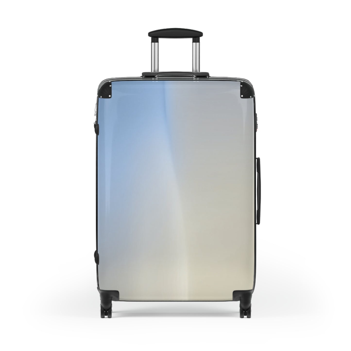 Cobalt Fade Large Suitcase with built in lock, 4 double-wheels, telescopic handle, and ABS back hard-shell