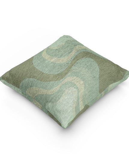 Greenie Meanie Wavey Woven Pillow, 17" x 18"