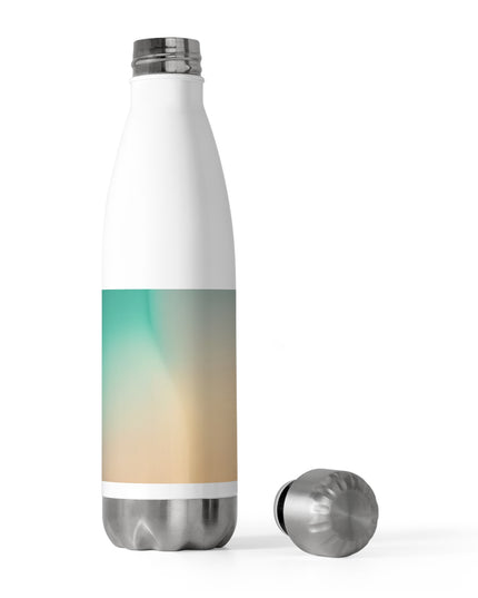 Peachy Green Fade 20oz Insulated White Water Bottle