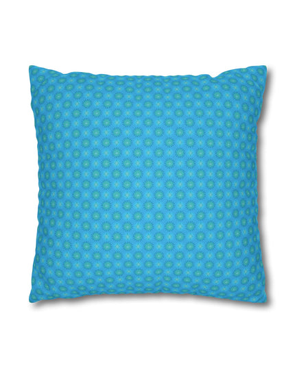 Light Blue Star-crossed Bodies Spun Polyester Square Pillowcase, 14" x 14"