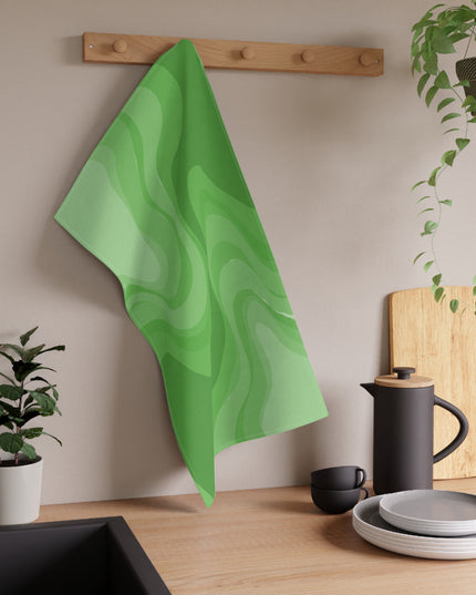 Greenie Meanie Wavey Tea Towels (cotton, poly), 18" x "30