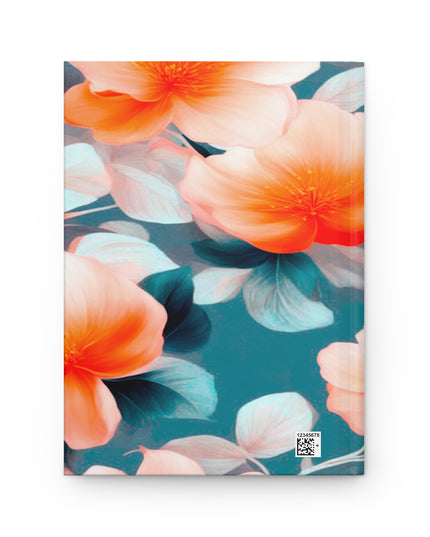 Orange Blossom Floral Bunch Hardcover Journal Matte with 150 lined pages, 5.75" x 8"