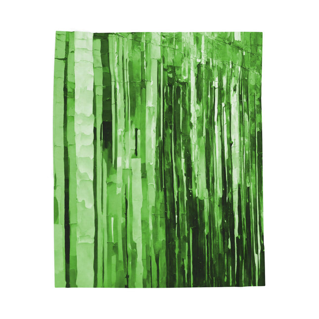 Striped Mint Pastel Velveteen Plush Blanket, 50" x 60"