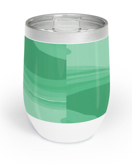 Mint Green Wavey 12 oz Chill Wine Tumbler