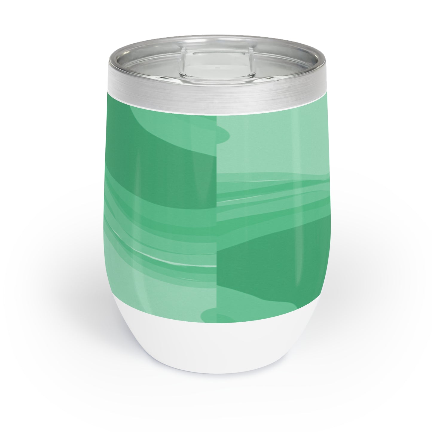 Mint Green Wavey 12 oz Chill Wine Tumbler