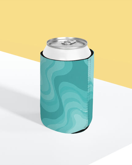 Tif Green Wavey 12 oz Can Cooler Sleeve