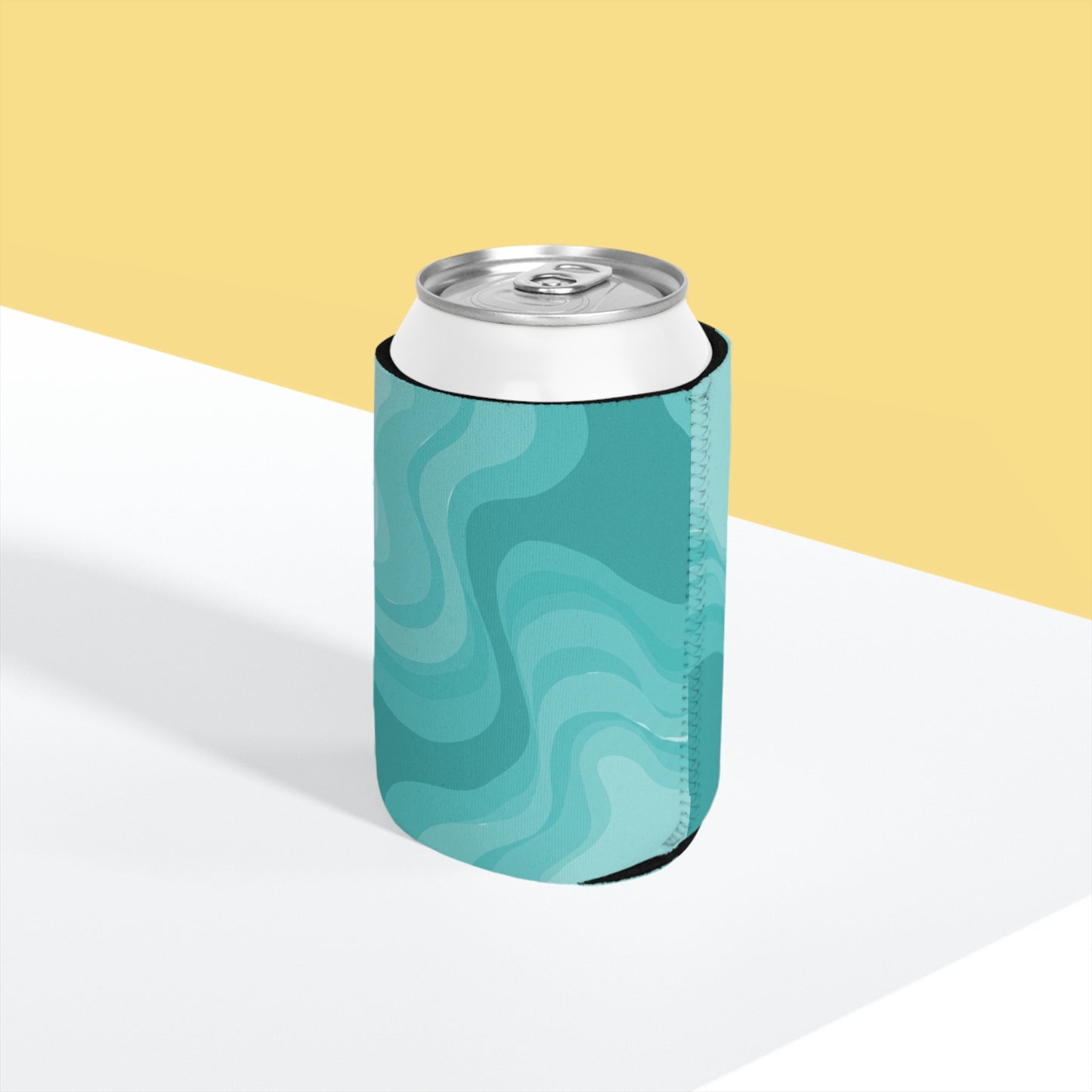 Tif Green Wavey 12 oz Can Cooler Sleeve