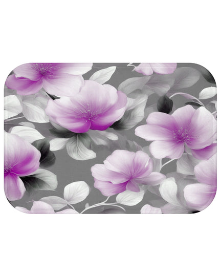 Purple Blossom Floral Bunch 24" x 17" Bath Mat