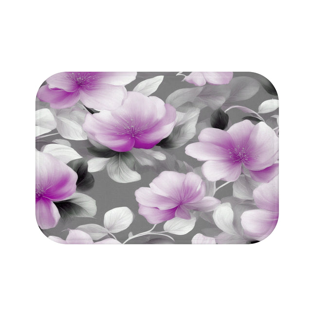 Purple Blossom Floral Bunch 24" x 17" Bath Mat
