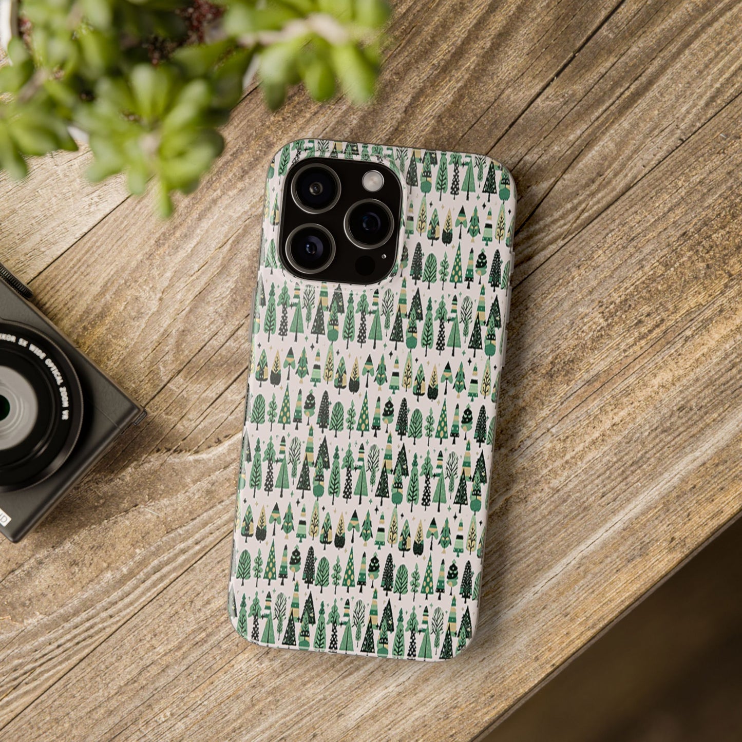 Mini Vintage Green Trees Iphone 15 Pro Max Flexi Case