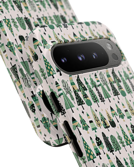 Mini Vintage Green Trees Google Pixel 9 Pro Tough Cases