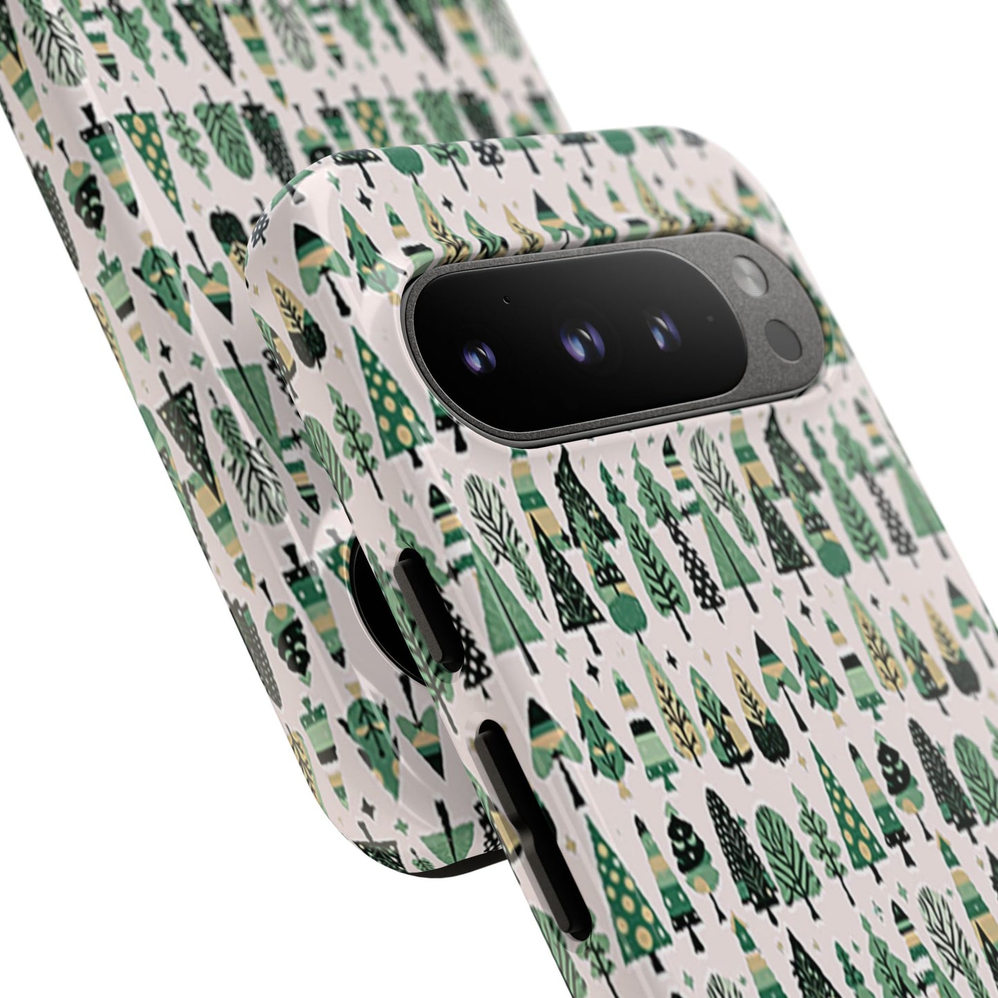 Mini Vintage Green Trees Google Pixel 9 Pro Tough Cases