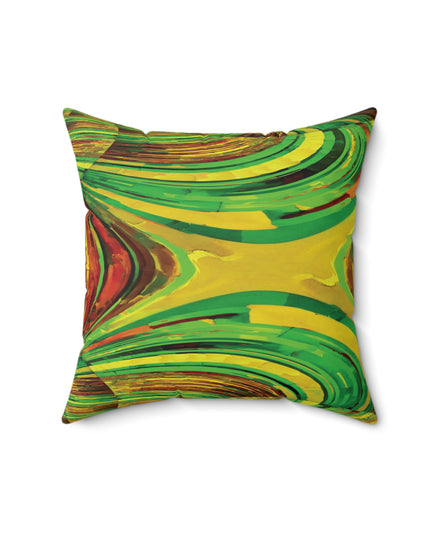 Uzi Spiral Beta Faux Suede Square Pillow,  16" x 16"