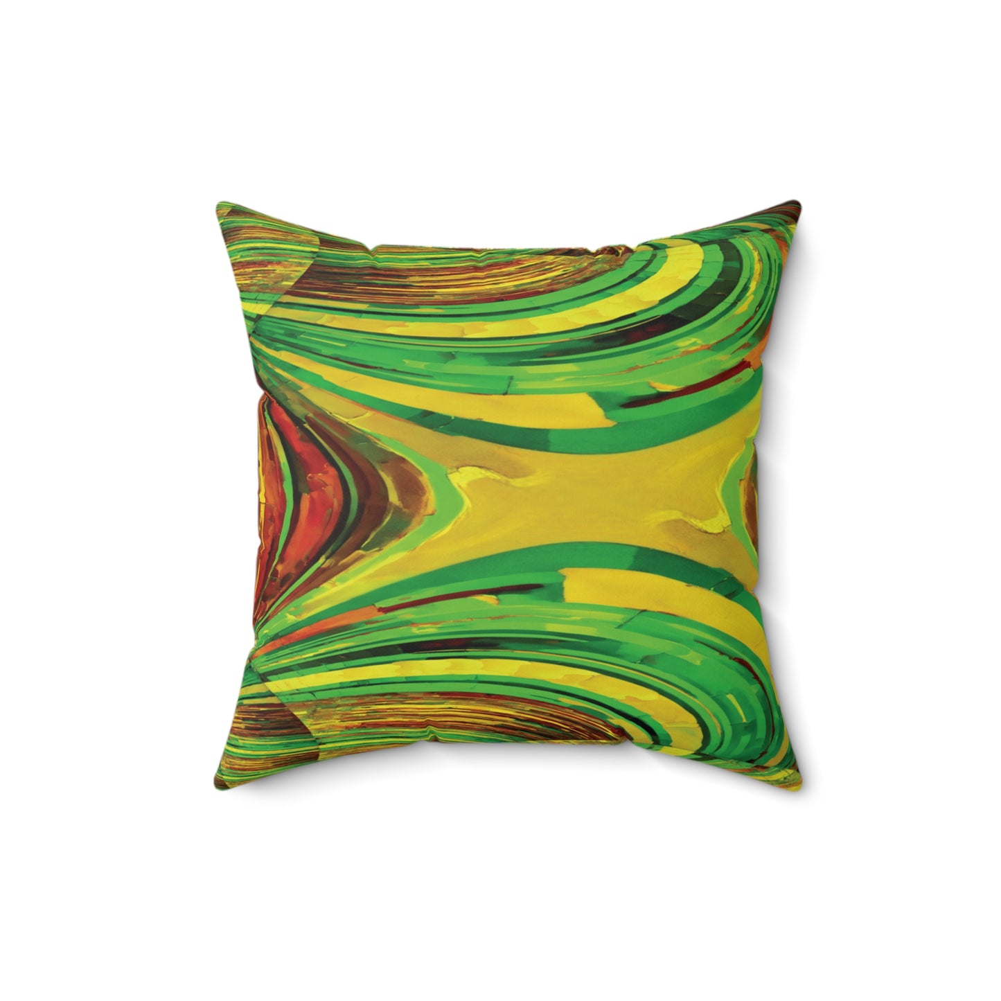 Uzi Spiral Beta Faux Suede Square Pillow,  16" x 16"