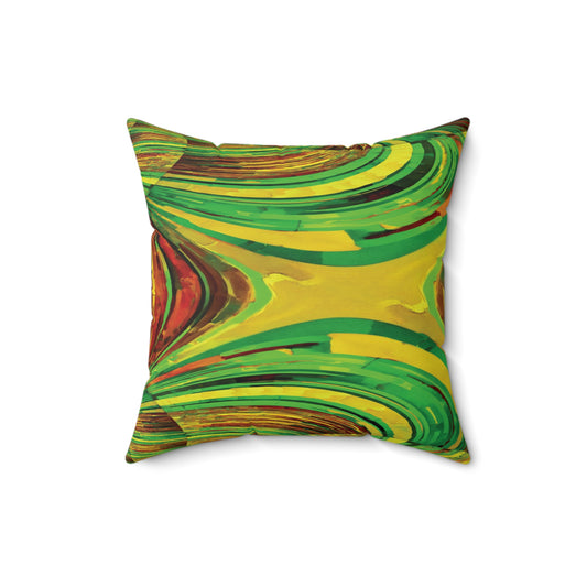 Uzi Spiral Beta Faux Suede Square Pillow,  16" x 16"