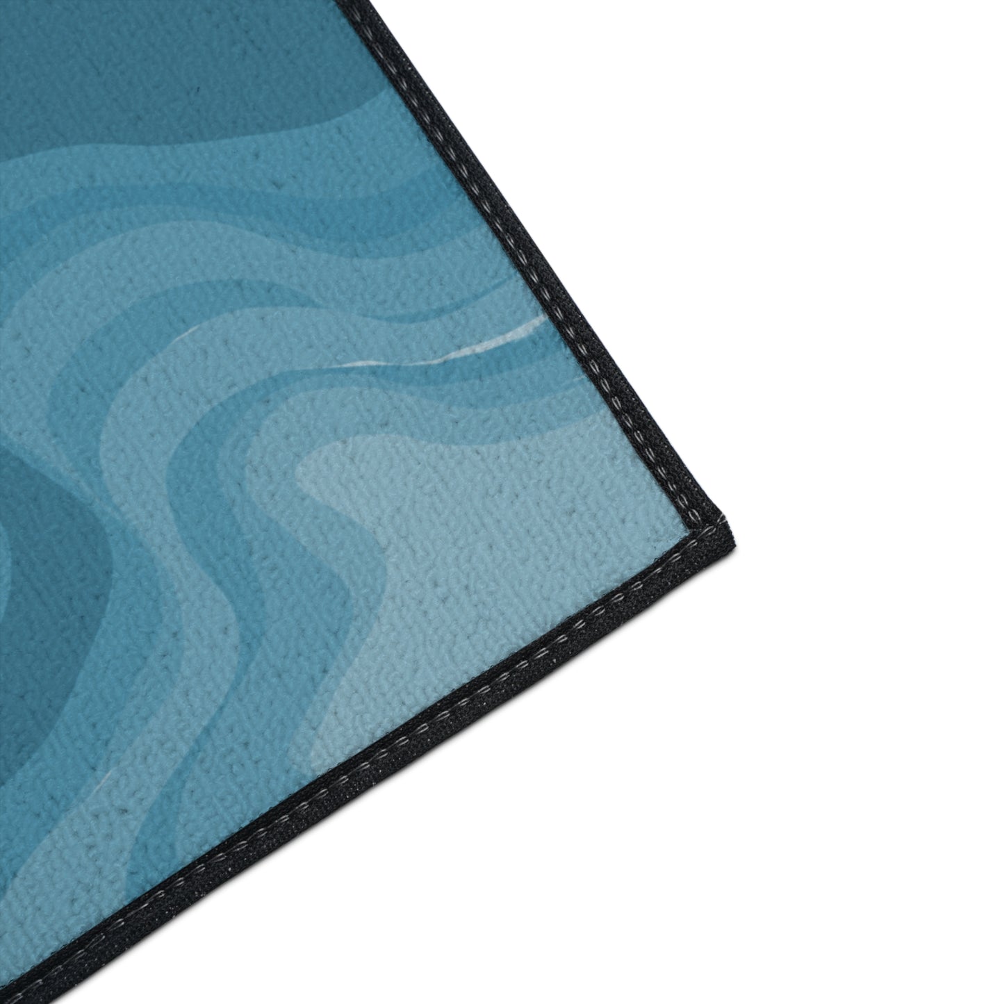 Sky Blue Wavey 18" x 24" Heavy Duty Floor Mat