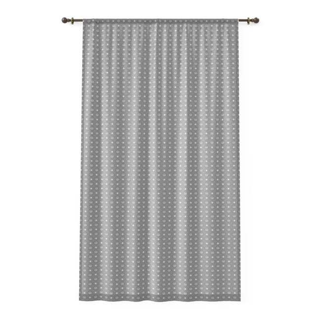 Desaturated Star-crossed Bodies Sheer Window Curtain, 50" x 84", partially transparent