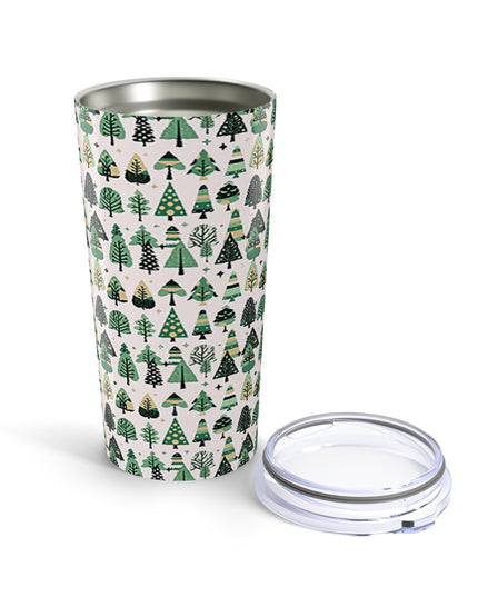 Mini Vintage Green Trees Tumbler 20oz