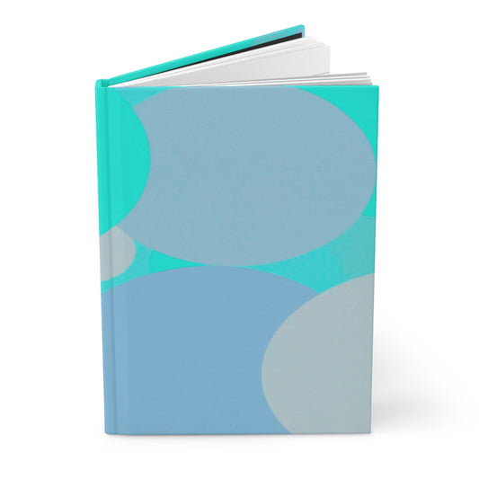 Pastel Tan and Tif Patches 5.75" x 8" Hardcover Journal Matte with 150 lined pages