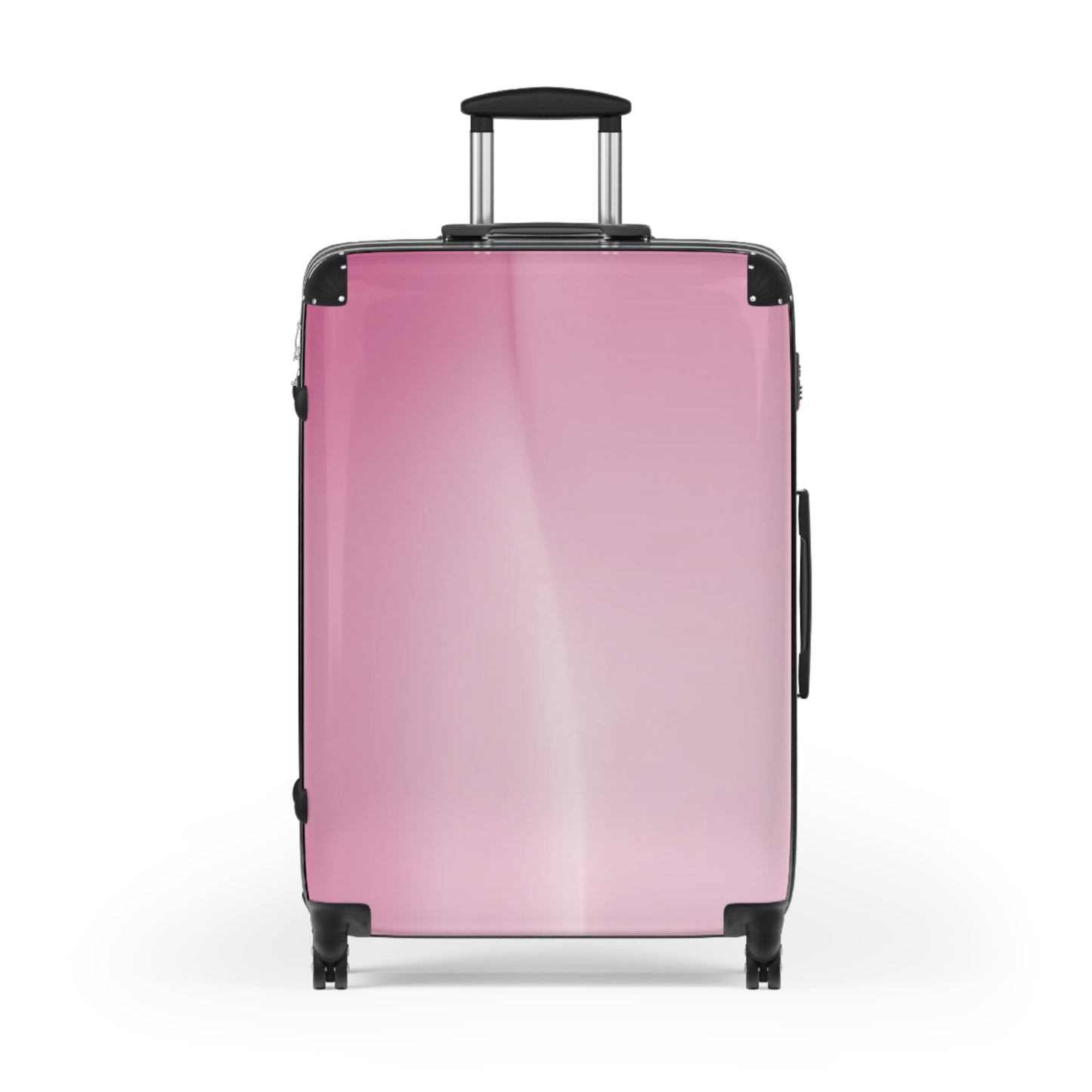 Pink Blush Fade Large Suitcase with built in lock, 4 double-wheels, telescopic handle, and ABS back hard-shell