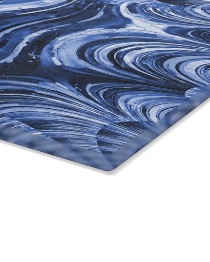 Uzi Spiral Deep Blue 11" x 15" Glass Cutting Board