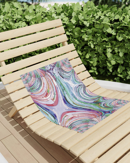 Uzi Spiral Pastels Beach Towel, 18" x 27"