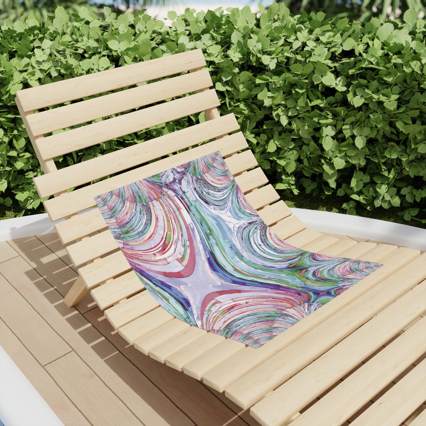 Uzi Spiral Pastels Beach Towel, 18" x 27"