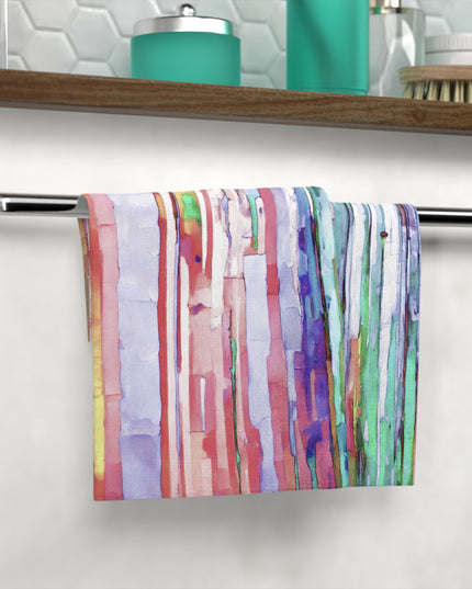 Striped Pastels Face Towel, 13" x 13"