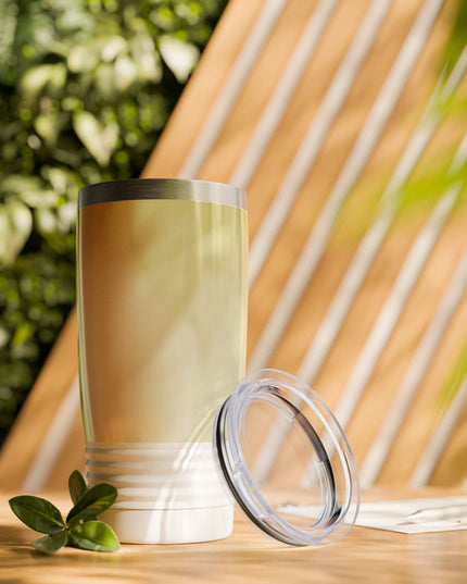 Lemon Fade Ringneck Tumbler, 20oz in white