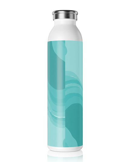 Tif Green Wavey Slim Water Bottle, 20 oz White