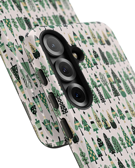 Mini Vintage Green Trees Samsung Galaxy S25 Tough Cases