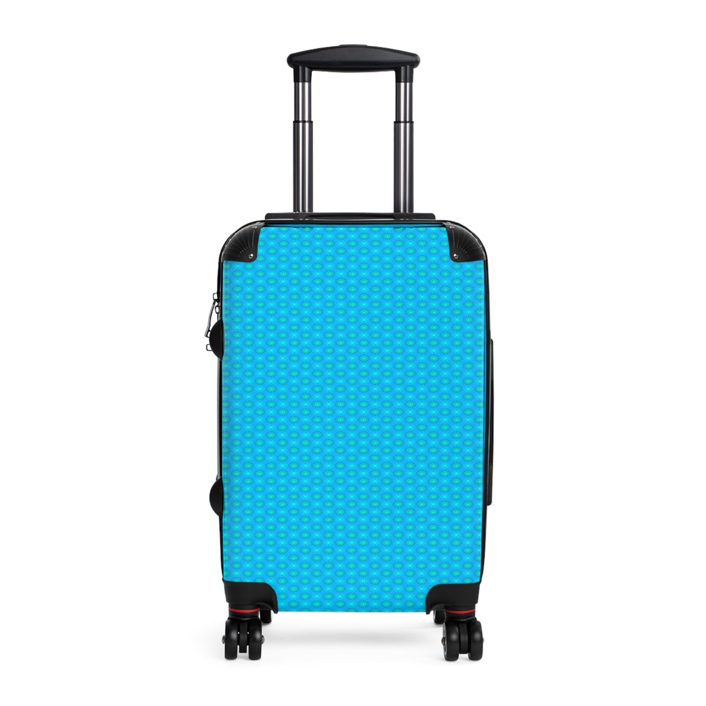 Light Blue Star-crossed Bodies Small Suitcase with built in lock, 4 double-wheels, telescopic handle, and ABS back hard-shell