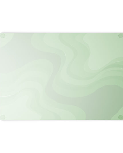 Greenie Meanie Wavey 8" x 11" Glass Cutting Board