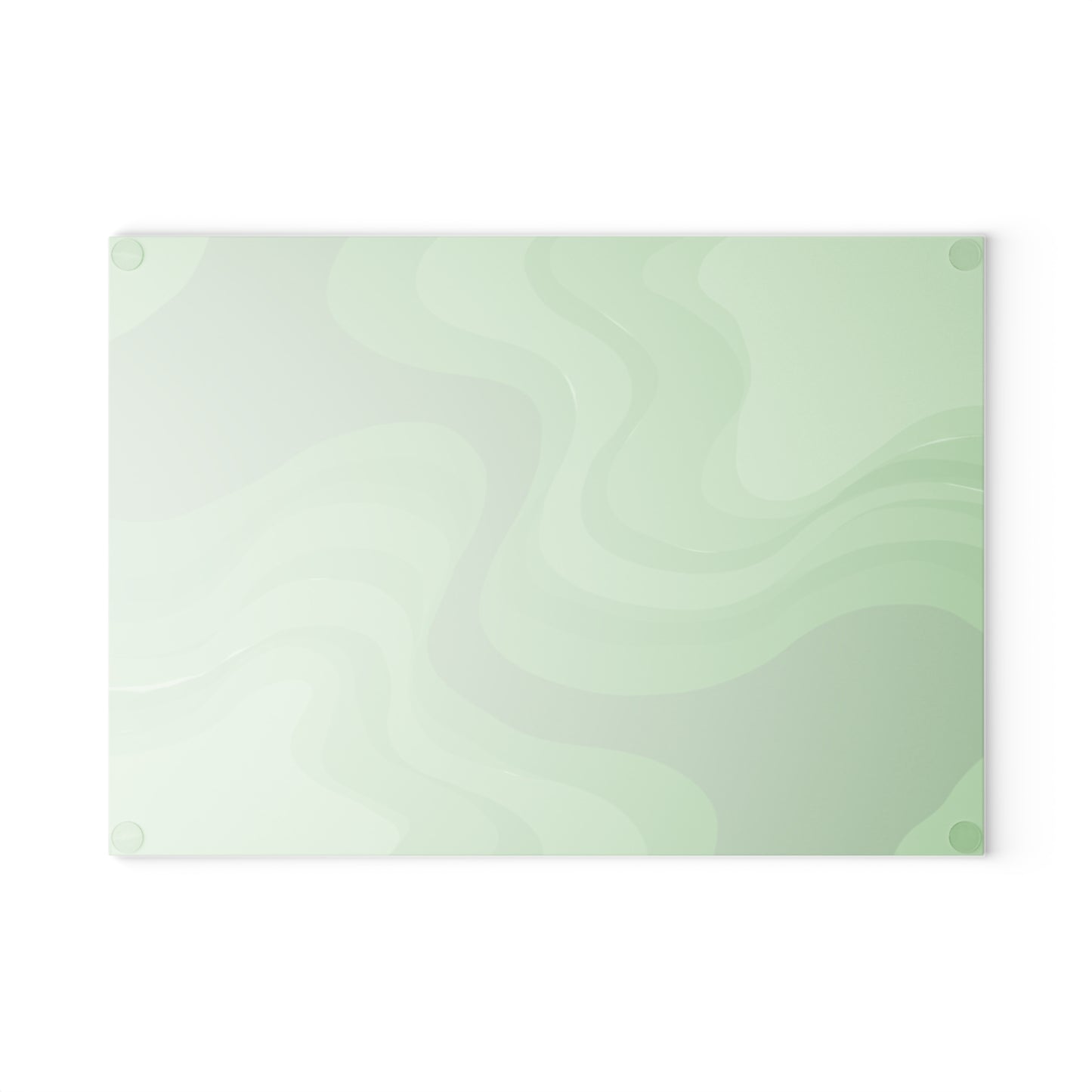 Greenie Meanie Wavey 8" x 11" Glass Cutting Board
