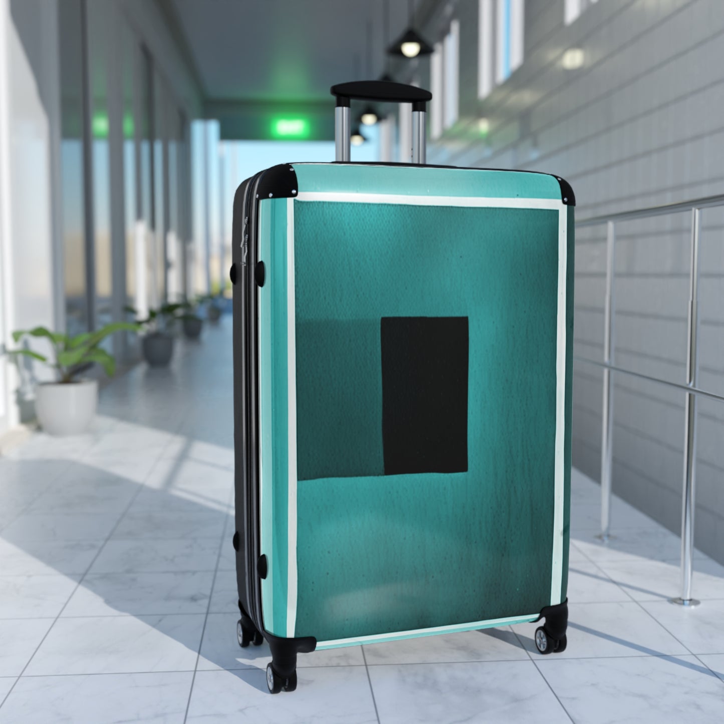 Tif Shadow Large Suitcase with built in lock, 4 double-wheels, telescopic handle, and ABS back hard-shell