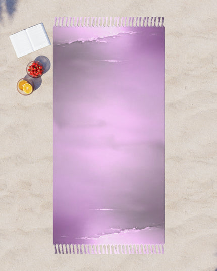 Dark Pink Sea Amethyst Fog 38" × 81" Boho Beach Cloth