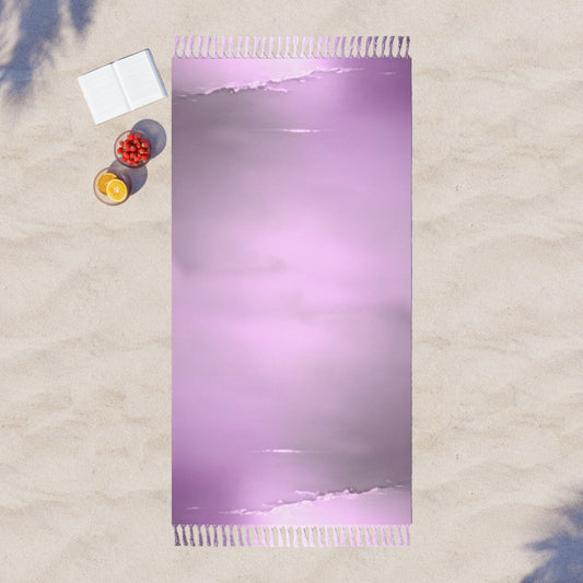 Dark Pink Sea Amethyst Fog 38" × 81" Boho Beach Cloth